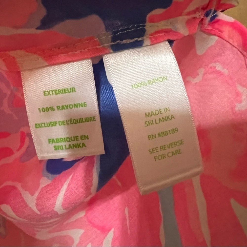 Lilly Pulitzer | Willa Top Playa Hermosa Floral Popover Blouse Size S - Picture 14 of 14